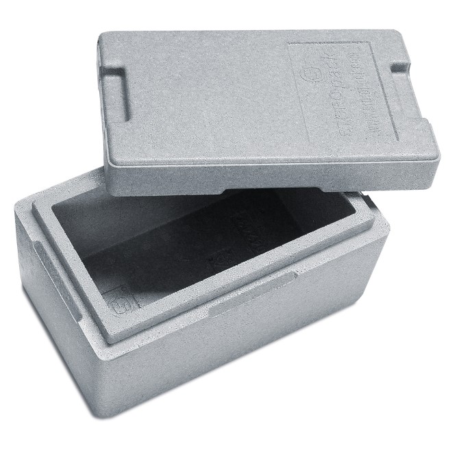 Isolierbox mit Deckel 3,5L (225x225x195 mm) / Styroporbox Kühlbox Thermobox
