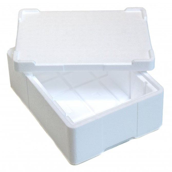 Styroporbox oder auch Thermobox oder Isolierbox, geeignet für die Lagerung  und den Versand